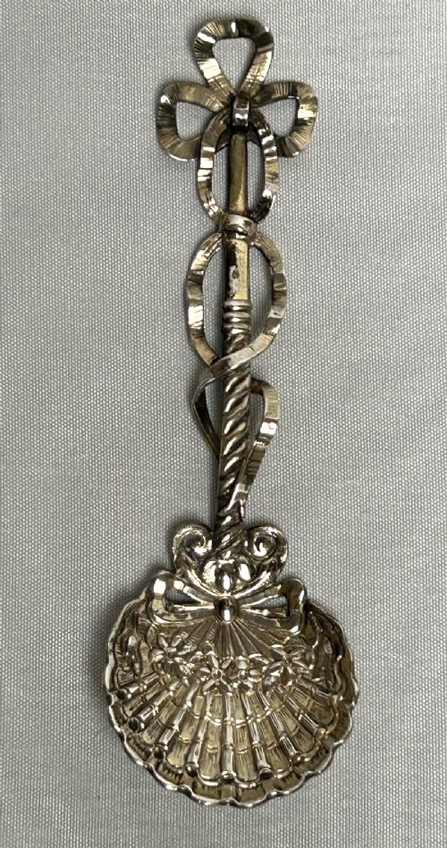 A Superb Cast Sterling Silver Preserve Spoon